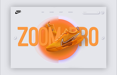 Nike web design (concept)_Figma 3d aesthetic animation branding cool design figma glassmorphism graphic design illustration logo minimal motion graphics neumorphism nike shoes ui ux vector web