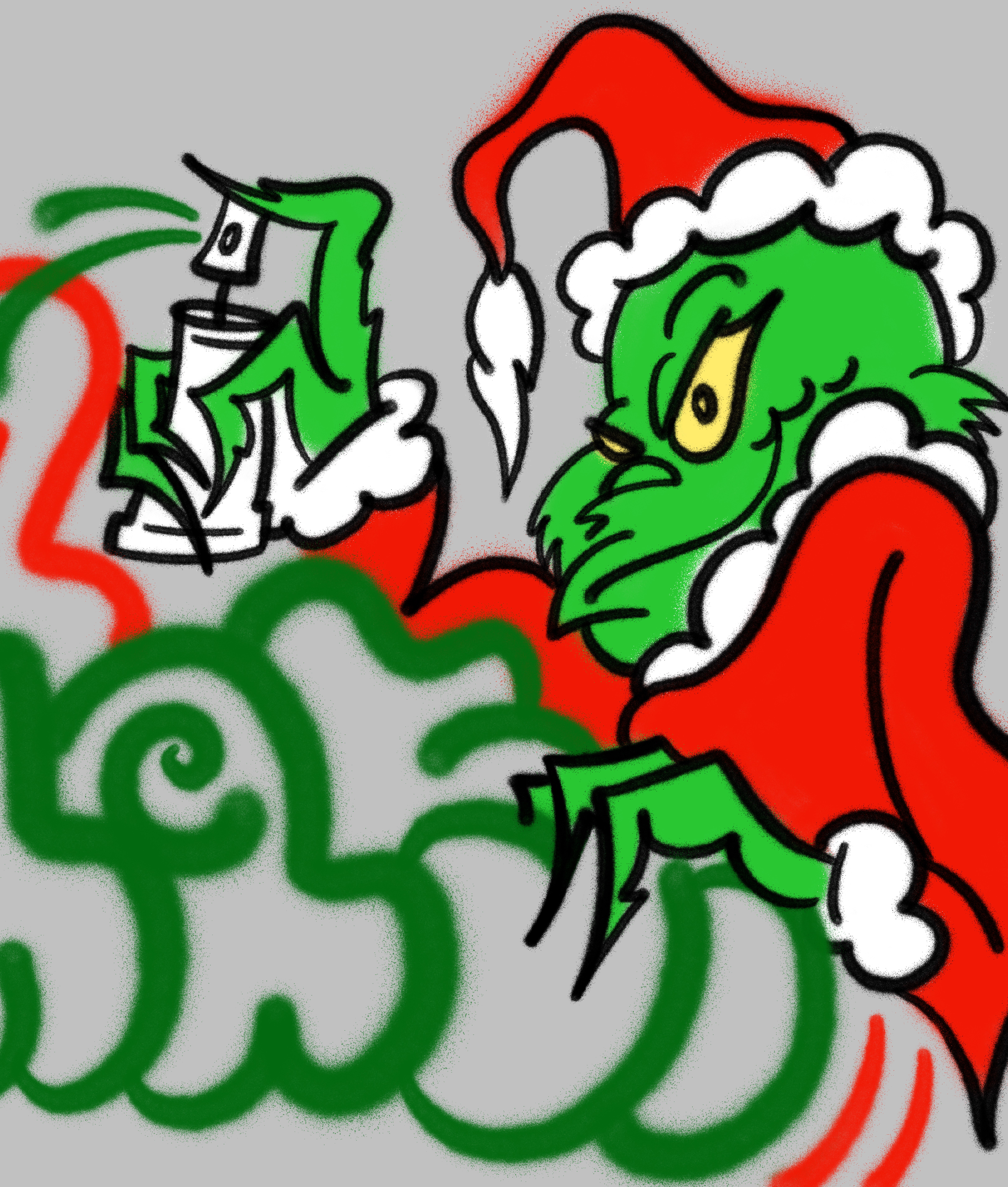 Merry Grinchmas! design graphic design illustration poster print typography