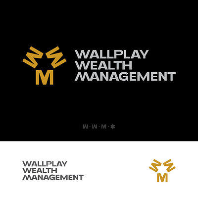 Wallplay Wealth Management simple wealth management wealth management logo wordbased wordmark wwm logo
