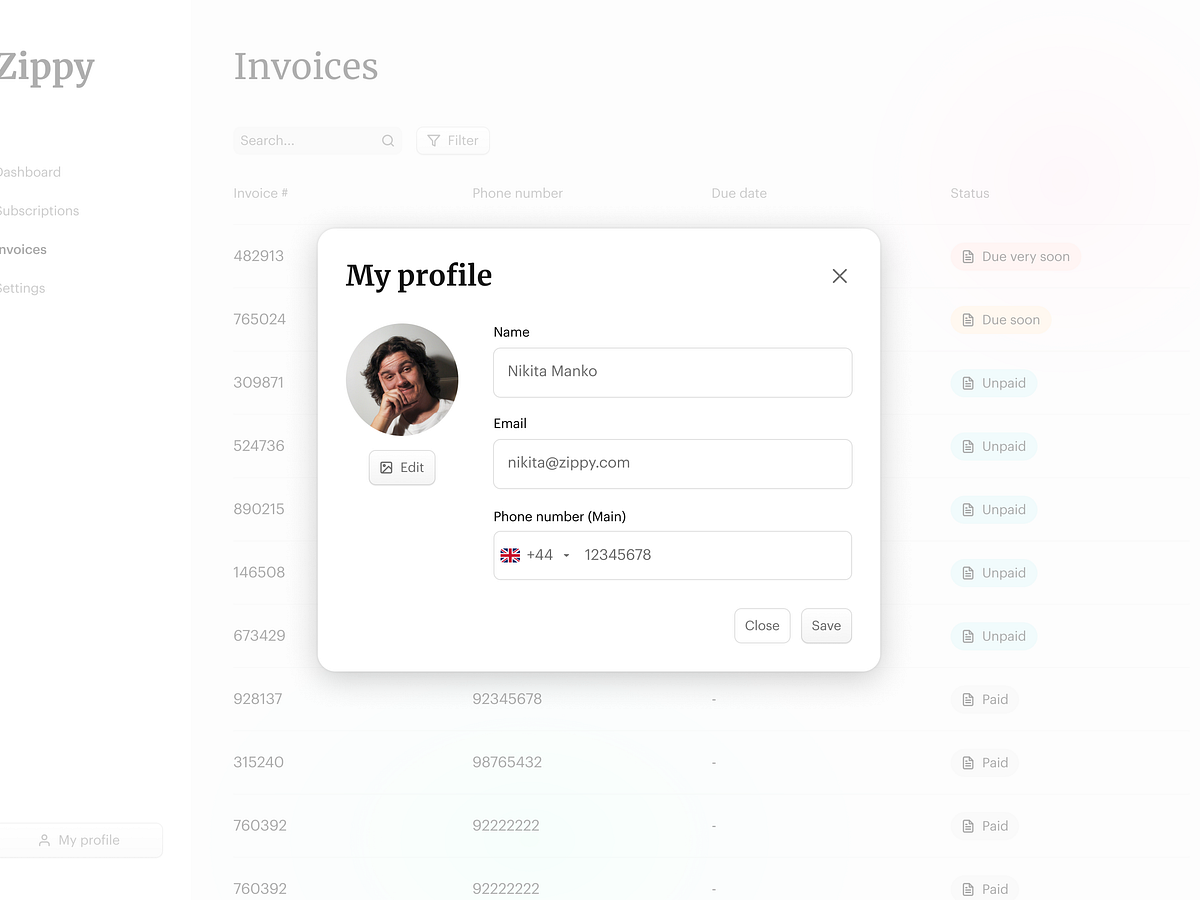 Browse thousands of Profile Modal images for design inspiration | Dribbble