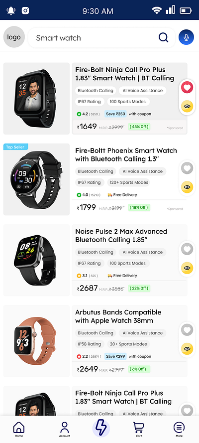 eCommerce App search Ui design ecommerce app ui figma ui