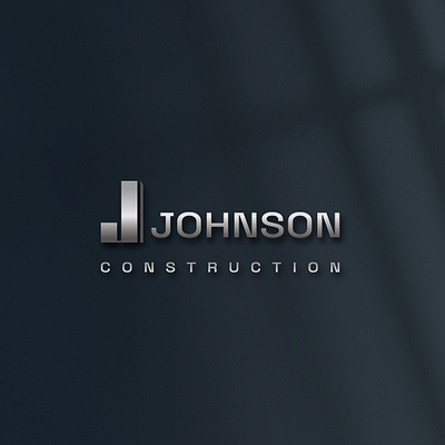 Johnson Construction building construction contemporary simple logo