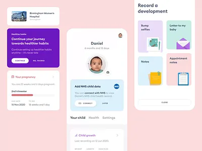 Baby Buddy—dark theme app dark theme interface mobile app ui
