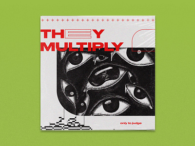 THEY MULTIPLY Vinyl Cover Concept album cover brutalism concept album cover conceptual experimental illustration poster traditional illustration