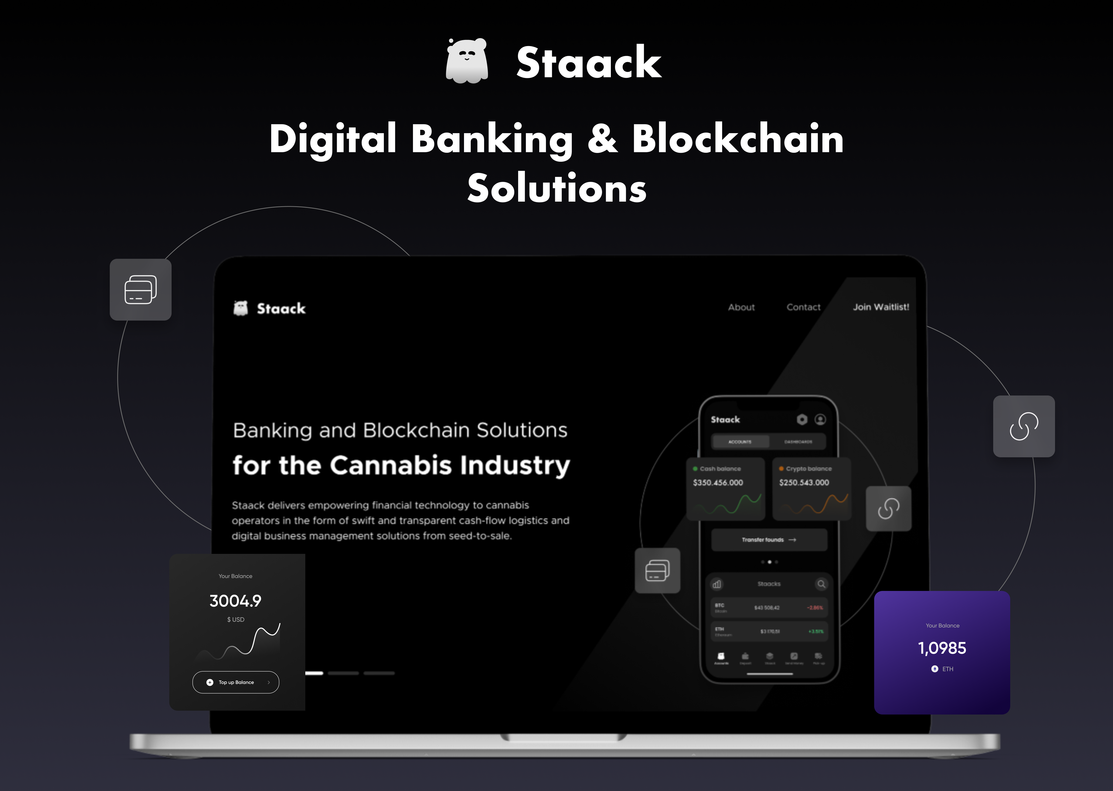 Staack | Digital Banking & Blockchain Solutions design saas ui ui design web design website design
