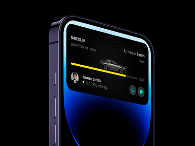 Dynamic Island VTC app apple car clean concept design dynamic dynamic island interaction ios iphone island minimal mobile taxi ui ux visual vtc widget