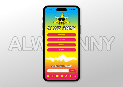 ALWZ SNNY Mobile branding iphone mobile ui