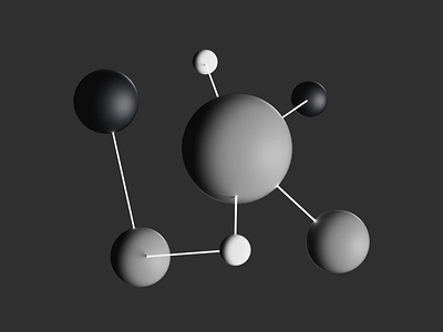 Molecule grey icon minimal molecule