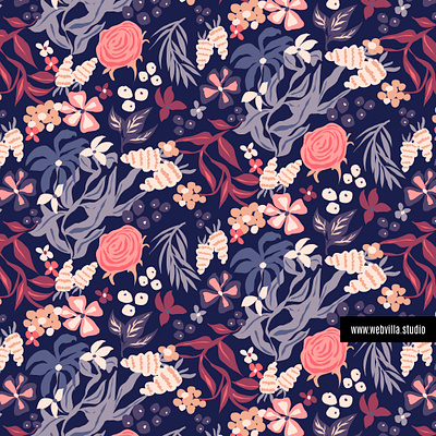 Vector floral pattern design fabrics floral background flowers seamless pattern vector vector pattern vectorart