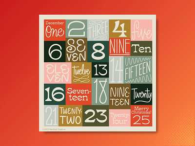 Countdown to Christmas - hand lettering with type design design gif graphic design hand lettering social design typography vector