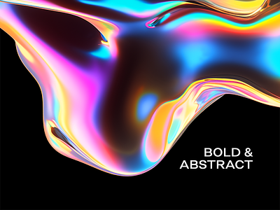 Melted holographic liquid shape 3d bold colorful displacement distorted form generative glass gradient holographic iridescent liquid metal rendering shape vibrant