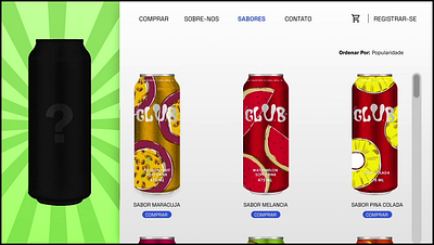 Glub Ui 3d animation glub graphic design soda soft drink ui visual design web design