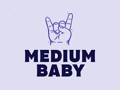 Medium Baby baby brand identity branding graphic design illustration local music logo design music purple rock on