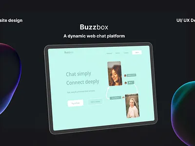 Buzzbox - A web chat application figma ui uiux user interface web design