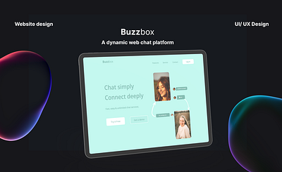 Buzzbox - A web chat application figma ui uiux user interface web design