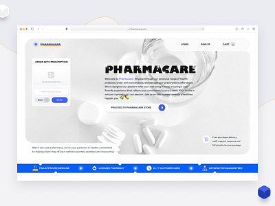 Desktop Web Design UI Hero Section app branding design graphic design illustration logo modern website phamarcy pharmacy ui ux uxdesign vector web design website website ui