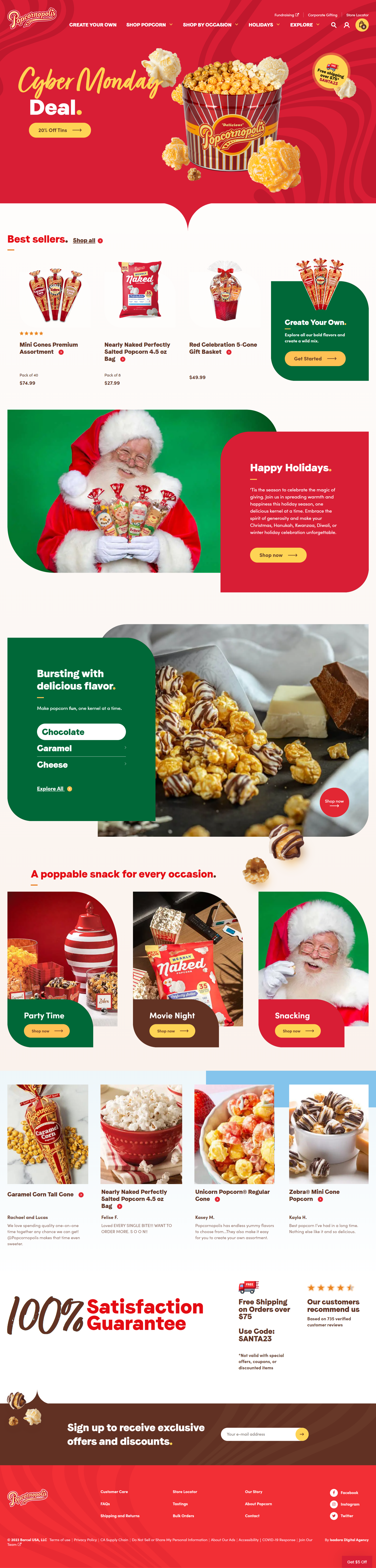 Popcorn website made by WordPress branding design elementor landing page popcorn ui ux website wordpress