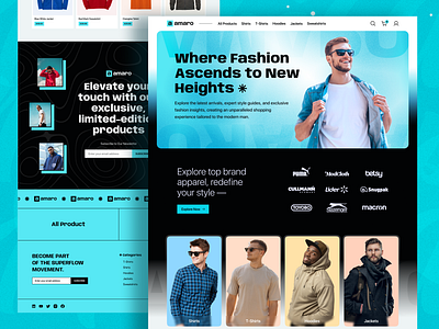 Amaro™ — eCommerce Website 🔥 design ecommerce fashion logo shop store trend ui uidesign ux website