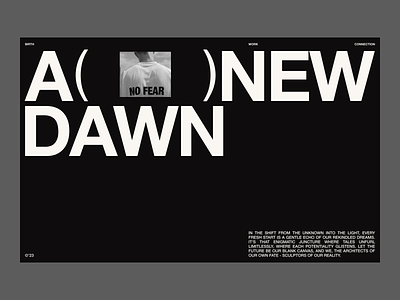A new dawn black clean design digital grid layout minimal portfolio typography