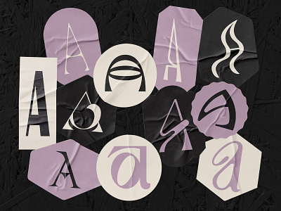 A Letterforms a classic fun modern sans serif serif stickers type design typography