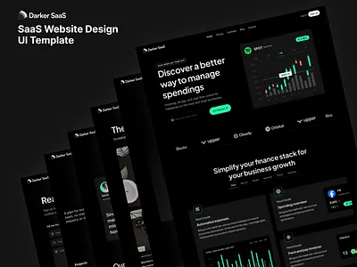 SaaS Website Design UI Template clean design digital product figma landing page design minimal ranu saas saas landing page saas website saas website design softwere template trending design ui ui design ux dark web design webflow webflow design