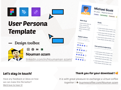 User Persona Ui Design branding figma design graphic design ui user persona design