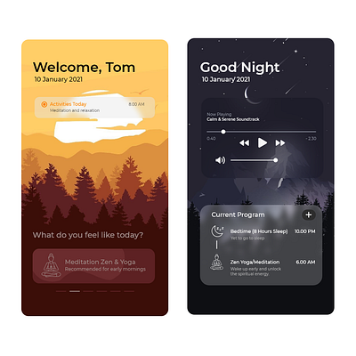 Day and Night Cycle: Productivity APP UI 3d animation app appdesign application branding cinematic day design experiment graphic design logo motion graphics night ui uidesign ux uxdesign