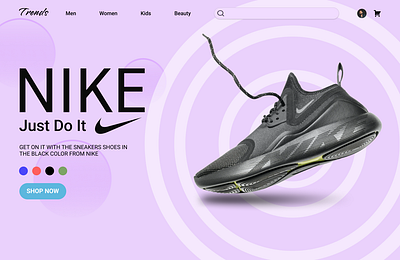 Ecommerce shoes website 3d branding dribble graphic design nike trends ui uiux website