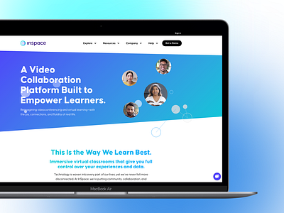 InSpace Homepage Redesign bubbles chat education video webdesign wordpress