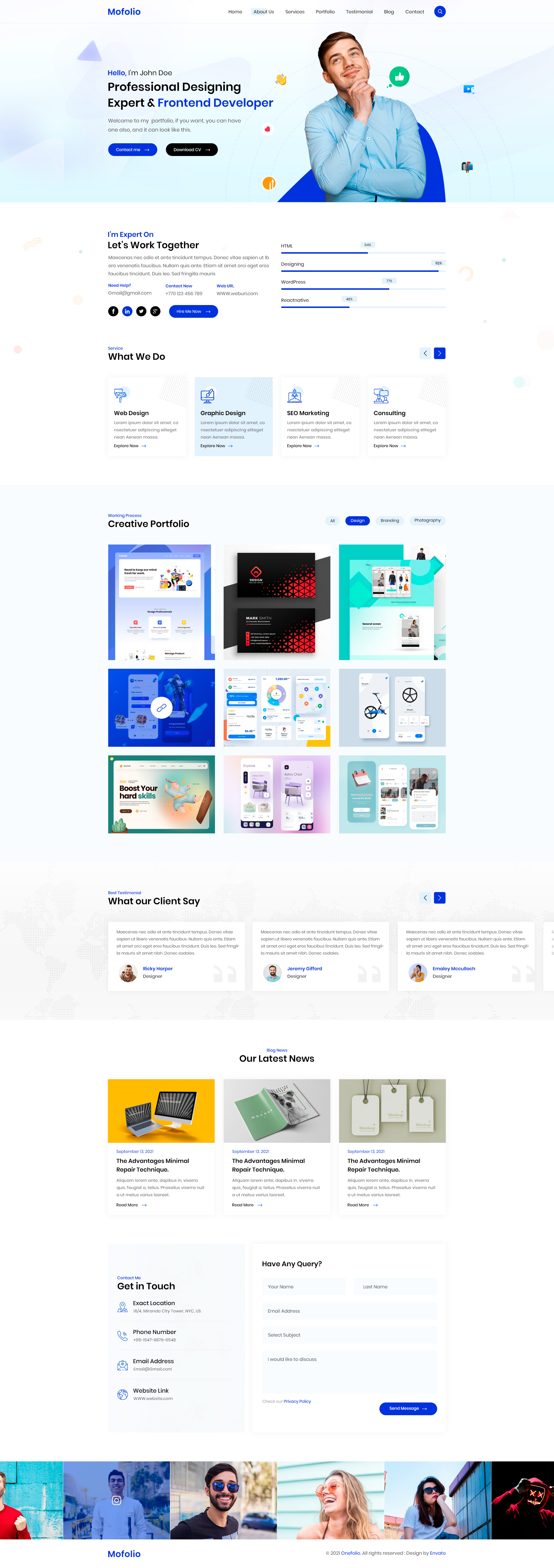 Resume Portfolio Template graphic design logo unique