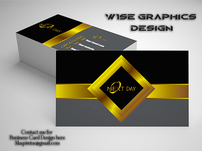 Business Card Design abstract desighn black business card card design gold gradient graphic design logo visit card visit card mockup