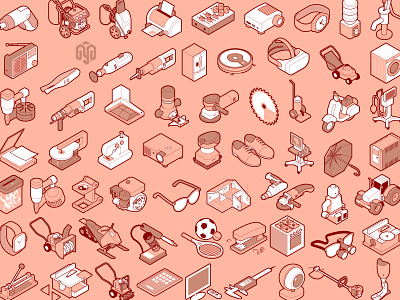 Isometric Things adobe illustrator devices diy flat art handy man icon set instructional design isometric isometric art power tool systematic design tech technical drawing technical graphics technical illustration thumbnails tools toy transport vector graphics