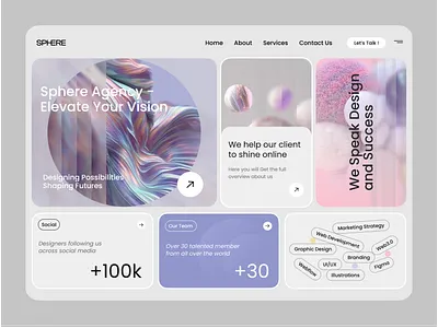 Sphere Agency - UI Design agency design figma heropage portfolio ui uidesign ux uxdesign webdesign website