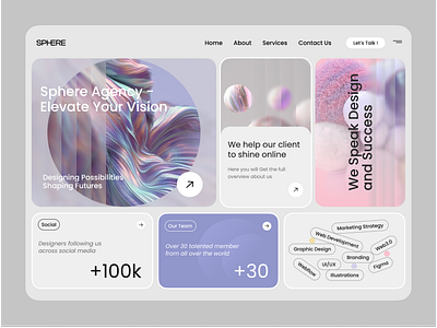 Sphere Agency - UI Design agency design figma heropage portfolio ui uidesign ux uxdesign webdesign website
