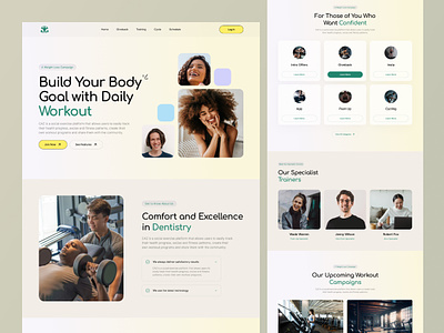 Gym Training Website Concept body building consultation doctor doctor website exercise fitness gym health landing page medical medical website minimal design training ui ux visual interface web design web header website workout