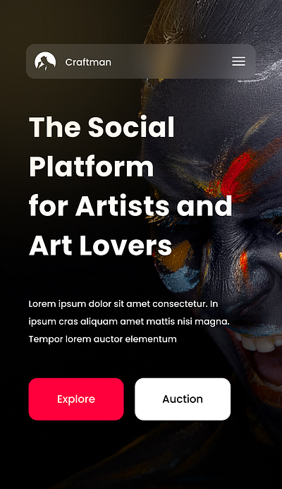 Art website app graphic design ux