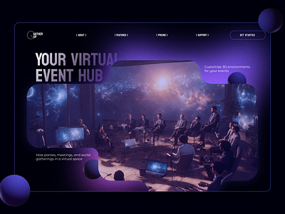 Virtual Event Service graphic design landing landingpage ui virtual virtualevent
