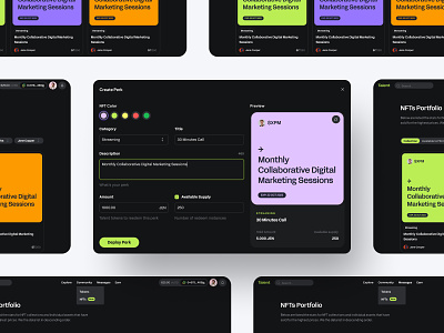 Create your NFT on Talent Protocol blockchain dark mode defi nft product product design token user experience user interface web3