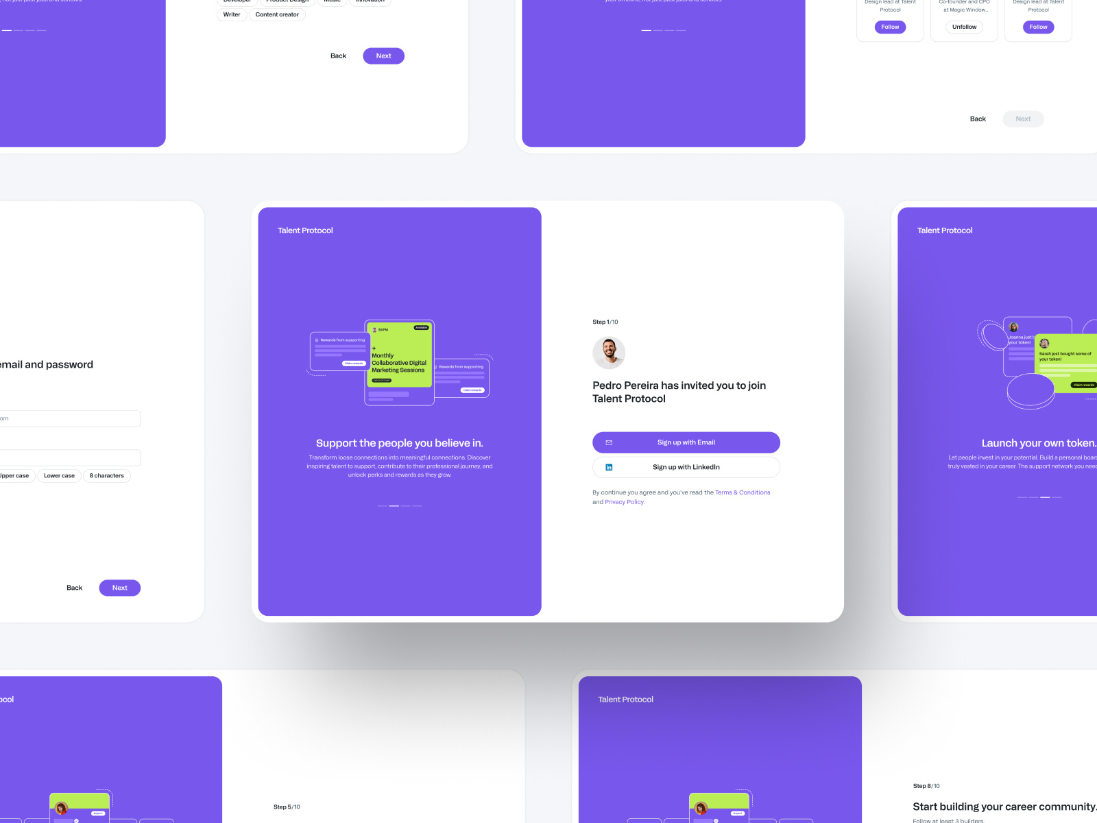 Sign up on Talent Protocol by Pedro Pereira on Dribbble