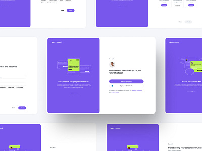 Sign up on Talent Protocol blockchain crypto defi light theme onboarding product design sign in sign up user experience user interface web3