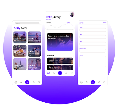 GYM design graphic design mobile ui uxui design