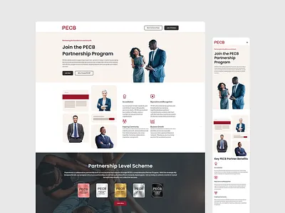 Landing Page - Join the PECB Partnership Program landing page pecb ui ux website