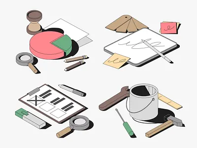 3D illustrations for the Loihde 3d analytics case study check commercial design illustration kapustin list pack report set tools