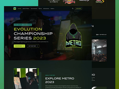 Gaming Landing page design, UI UX designer for website brand identity design case study dark landing page figma design figma web design game uiux designuser gaming landing page green ui design modern landing page motion design new design trend prototype saas product design tournament ui ui animation ui motion uiux design website mockup