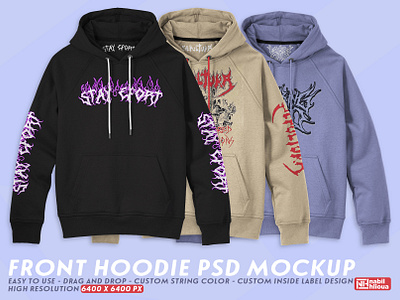 customizable front Hoodie PSD Mockup - custom label - string best custom customizable easy to use front front view high res high resolution hoodie hoodie mockup inside label layered mock up mockup mockups photoshop psd pullover realistic sweater