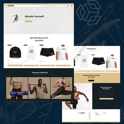Fitness Activewear Clothing E-Commerce activewear fitness ui website wix