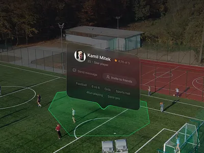 details ball chart facility football hero info infographic pitch player playerfinder profile section sector sport ui user ux