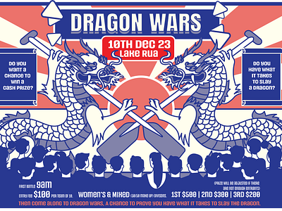 Dragon Wars poster design dragonboating graphic design illustration poster posterdesign vector