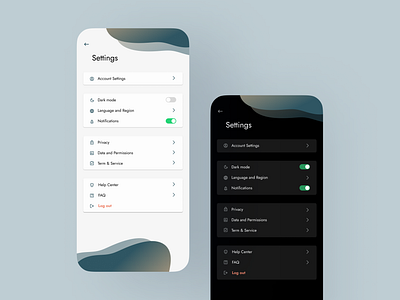 Daily UI #007: Settings app design daily ui design design challenge figma graphic design mobile app ui uiux user interface