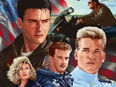Goose digital illustration movies poster tomcruise topgun